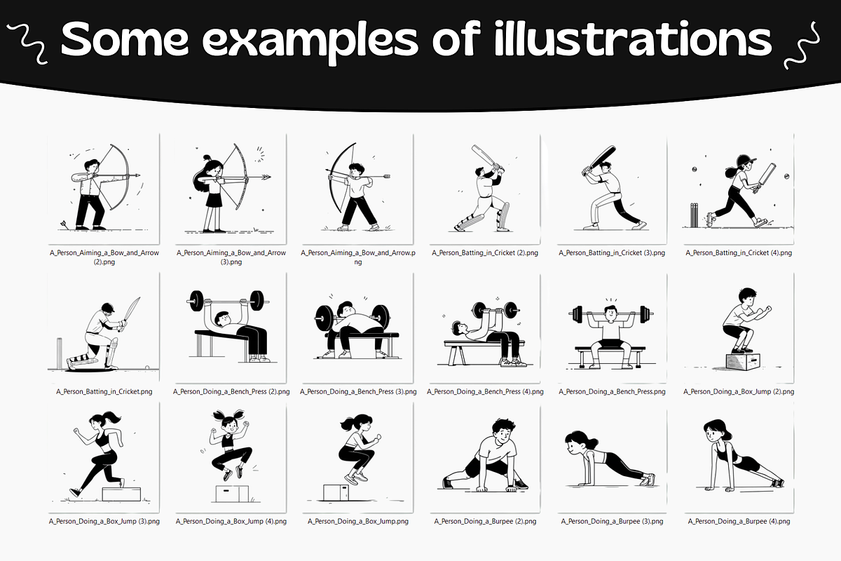 250 Notion Style Sport Illustrations, a Sport Illustration by DaisyStudio (Photo 3 of 10)