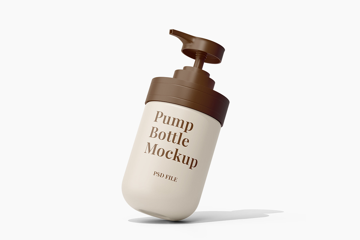 Pump Bottle Mockup, a Cups & Container Mockup by Akebareee (Photo 1 of 3)