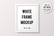 Simple White Frame Mockup, a Print Template by Minty Fresh Graphics (Thumbnail 1 of 4)