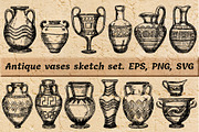 Antique Greek vases set. Sketch, an Object Graphic by Live line (Thumbnail 2 of 3)