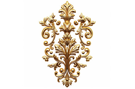 Golden floral ornament embracing, an Arts & Entertainment Photo by Ylivdesign