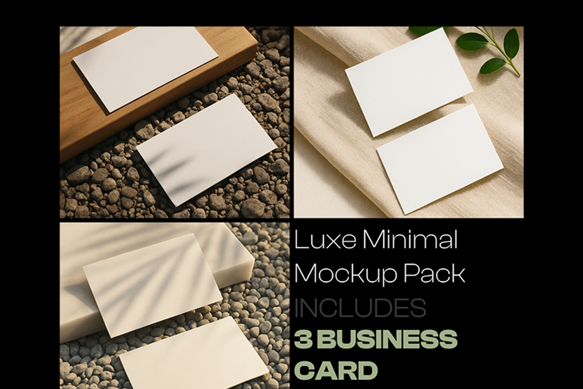 3 Premium Business Card mockups -SET, an Advertising Mockup by MD.HAMZA.DESIGNS (Photo 1 of 7)