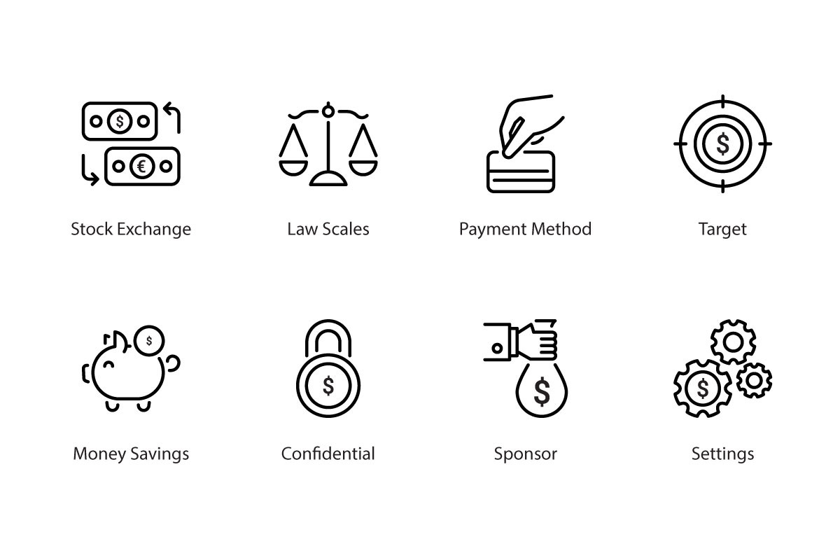 Finance 56 thin line icons, an Outline Icon by vectorstank (Photo 6 of 9)