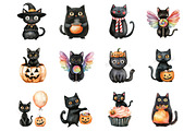 Funny Halloween Black Cat, an Illustration by Design Market (Thumbnail 2 of 3)