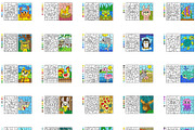 Color by Numbers. Animals #2, an Animal Illustration by Nataliia Toporovska (Thumbnail 3 of 3)