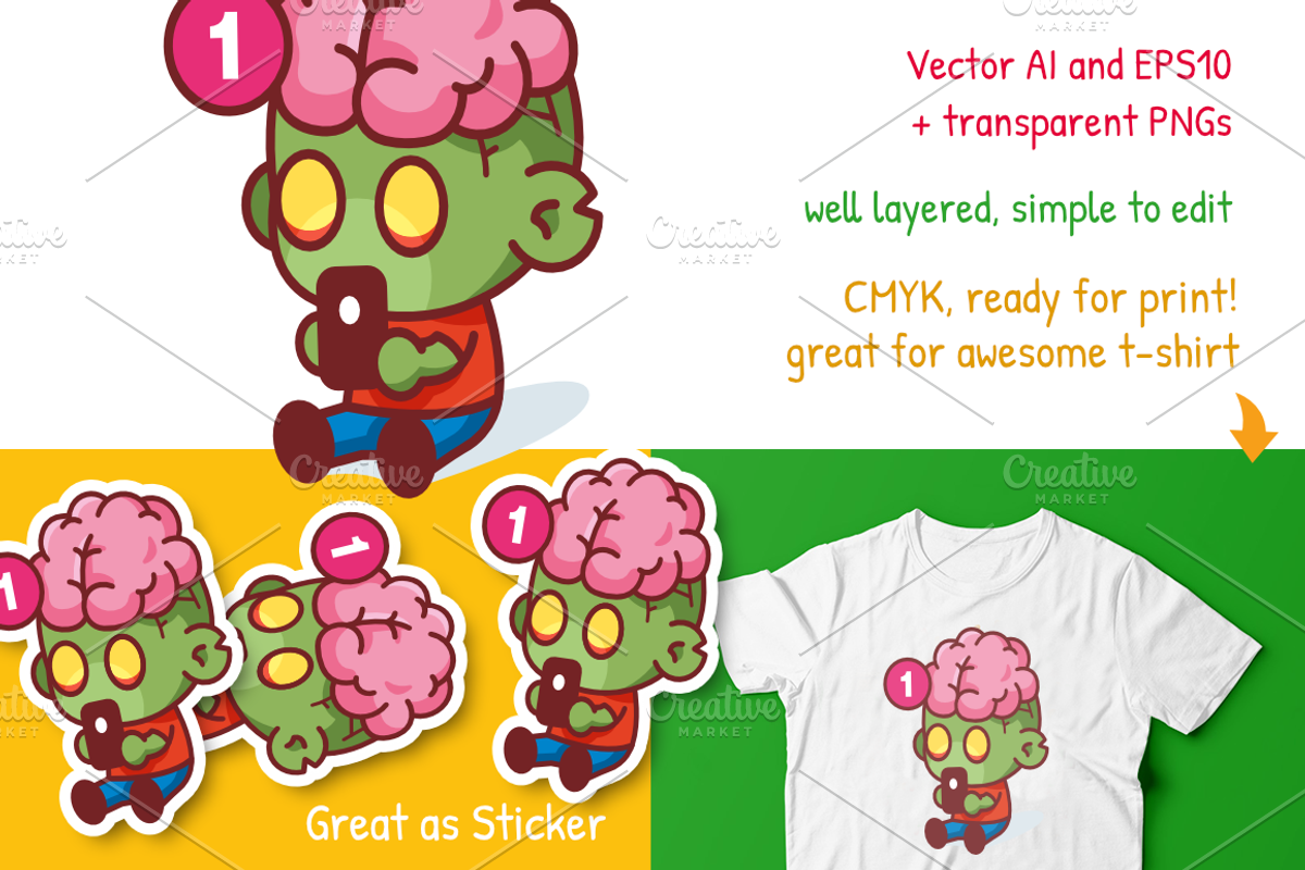 Social Zombie Illustration, a Technology Illustration by Manudesign (Photo 2 of 2)