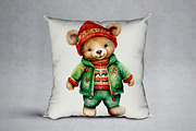 Christmas Teddy Bear Clipart,Xmas, an Animal Illustration by vivastarkids (Thumbnail 4 of 4)