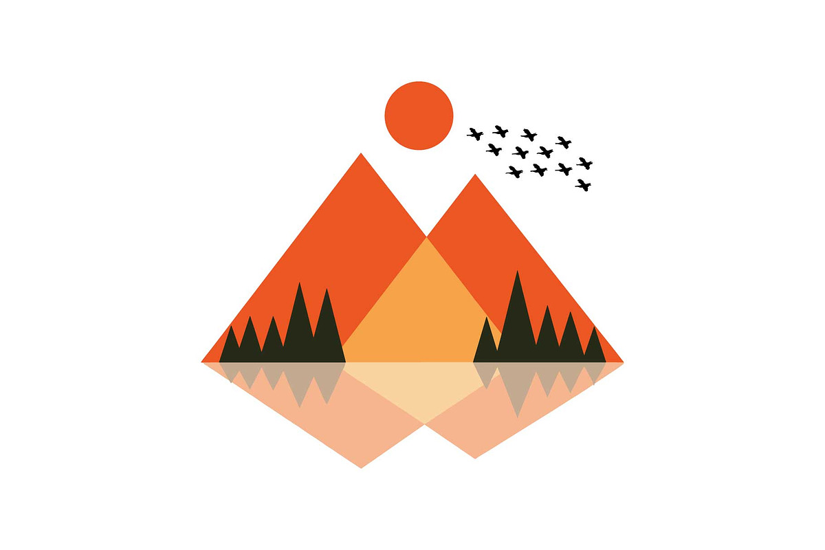 Sunset Forest Camping Badge Set, an Object Graphic by yasushie (Photo 6 of 13)