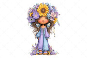 Whimsical Summer Woman Clipart, a Seasonal Illustration by Craft Nest (Thumbnail 11 of 11)