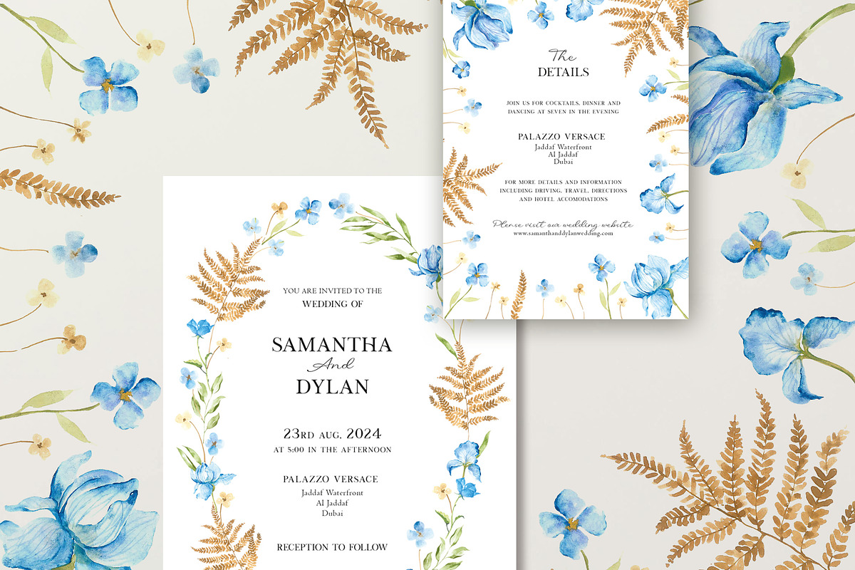 Delicate Wildflower Wedding set, an Invitation Template by Artberriez (Photo 5 of 5)