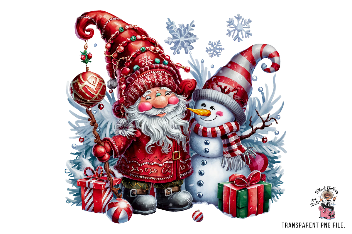Snowman Gnome PNG Clipart, a Graphic by Clipart Bloom (Photo 5 of 12)