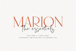 MARION & The Essentials - Logo Font, a Serif Font by Emtheen Std.