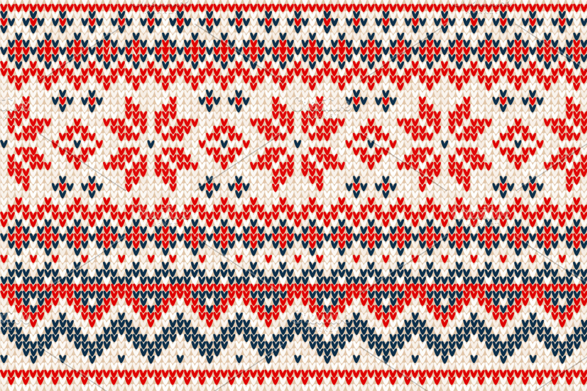 Christmas seamless knitted patterns, a Pattern Graphic by VasilkovS (Photo 3 of 5)