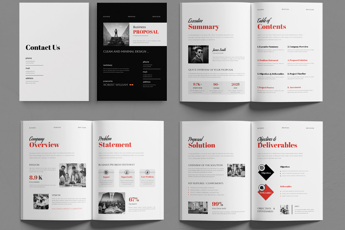 Minimal Business Proposal Layout preview 2