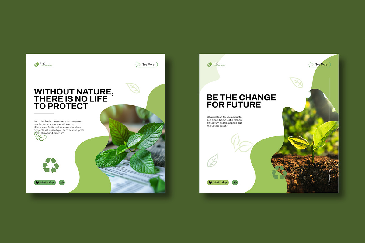 Save Nature Social Media Template, a Social Media Template by MightyDesign (Photo 5 of 8)