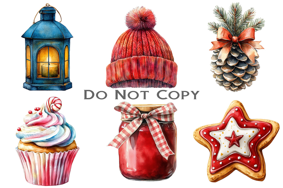 Cozy Christmas Sublimation Clipart, an Illustration by Craft Nest (Photo 2 of 9)