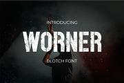 Worner Blotch Font, a Sans Serif Font by suhadidesign (Thumbnail 1 of 5)