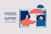 Friends and Family Support, a Healthcare Illustration by Mary Long (Thumbnail 1 of 5)