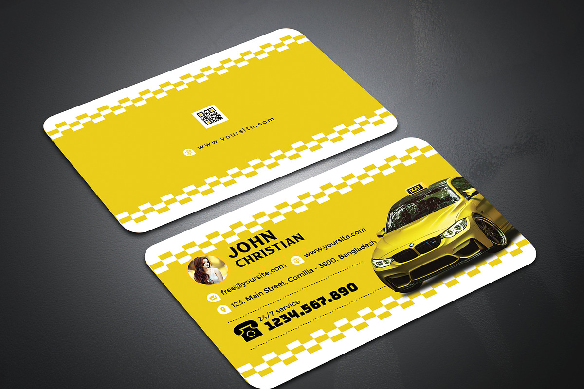Taxi Business Card, a Business Card Template by GreenPixi (Photo 2 of 3)