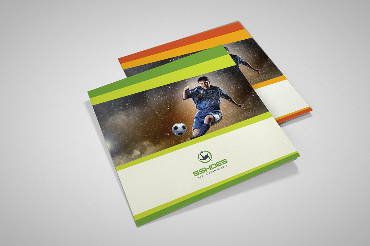 Square Sport Trifold Brochure, a Brochure Template by Dotnpix (Photo 1 of 7)
