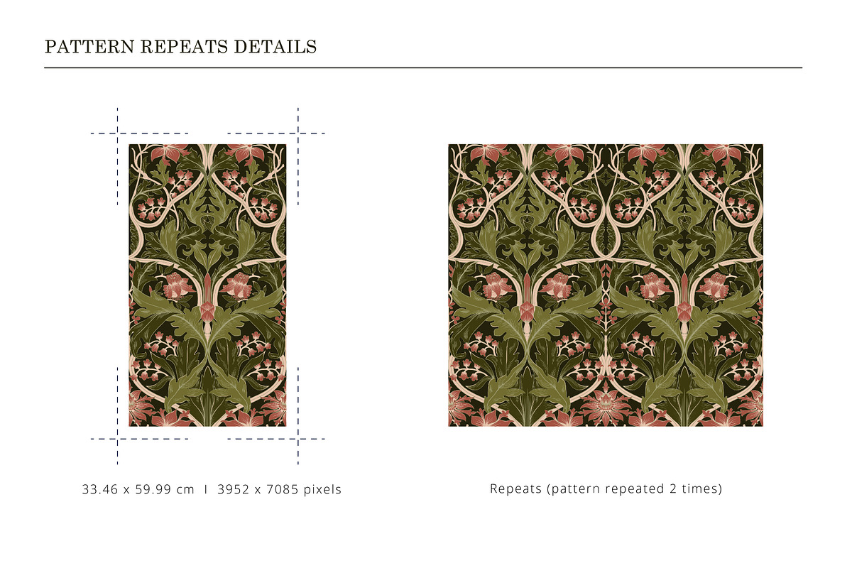 Vintage Whitebell Morris, a Pattern Graphic by ASTUDIO (Photo 2 of 6)