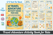 Travel Adventure Activity Book Kids, a Stationery Template by Designmela01 (Thumbnail 3 of 7)