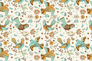 Natural floral backgrounds with bird, an Illustration by JaneLane (Thumbnail 2 of 5)