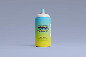 Bundle Spray Can Mockup