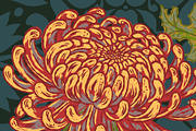 Pomegranate Grape Chrysanthemum, a Pattern Graphic by NayaChu (Thumbnail 9 of 9)