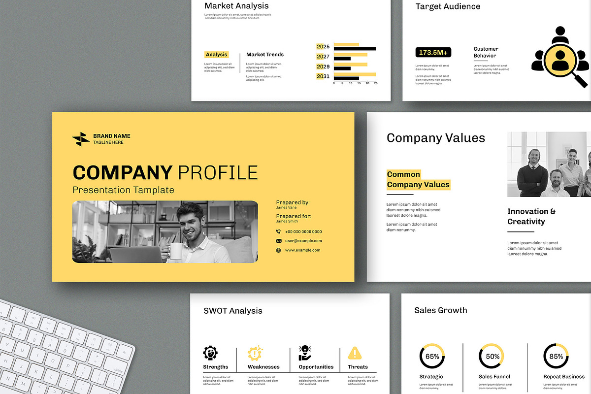 Professional Company Profile, a Presentation Template by Mighty-Slide (Photo 1 of 6)