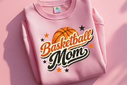 Retro Baskerball Mom PNG Shirt Sport, a Sport Illustration by SugarCloudStudioArt (Thumbnail 4 of 6)