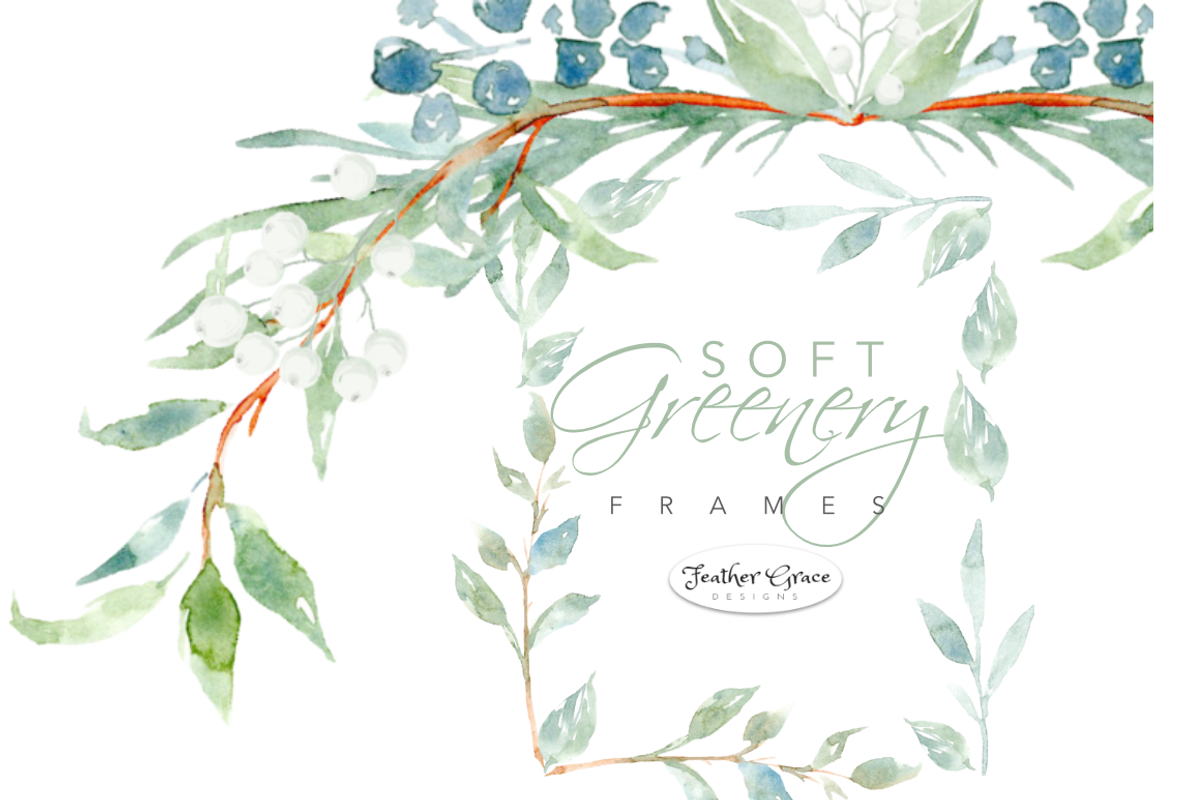 Watercolor Greenery & Wreaths, an Illustration by Feather Grace Designs (Photo 1 of 11)