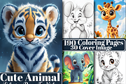 Cute Animal Coloring Book for Kids, an Animal Illustration by Design Zone (Thumbnail 1 of 4)
