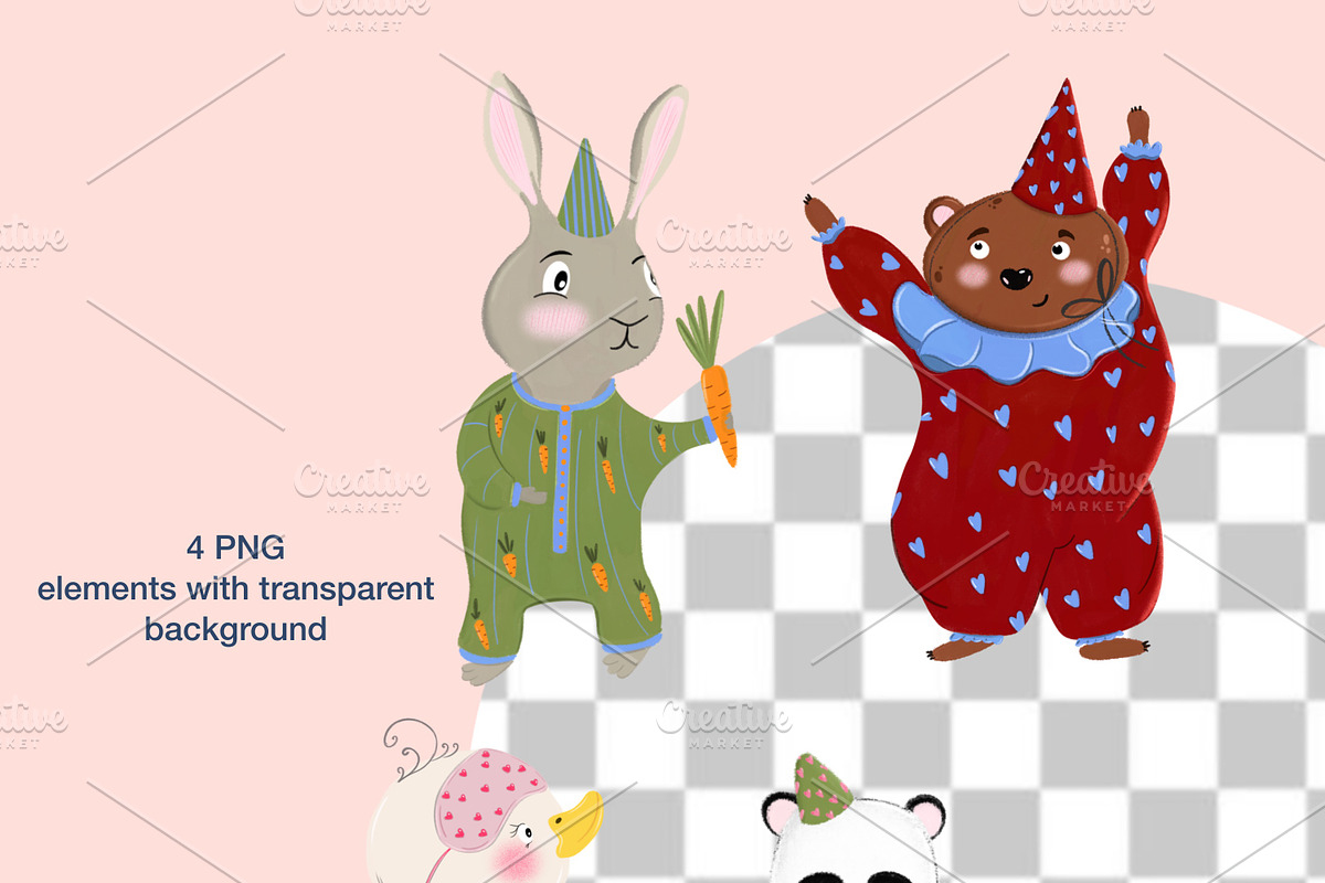 Cute Animal Clipart Collection, an Animal Illustration by Oleksandra Illustrates (Photo 2 of 13)