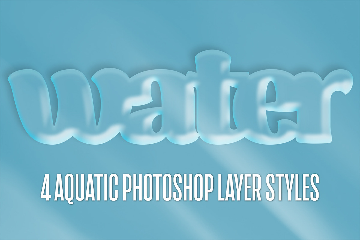 4 Water Photoshop Layer Styles, a Layer Style Add-On by P-G-H (Photo 2 of 4)