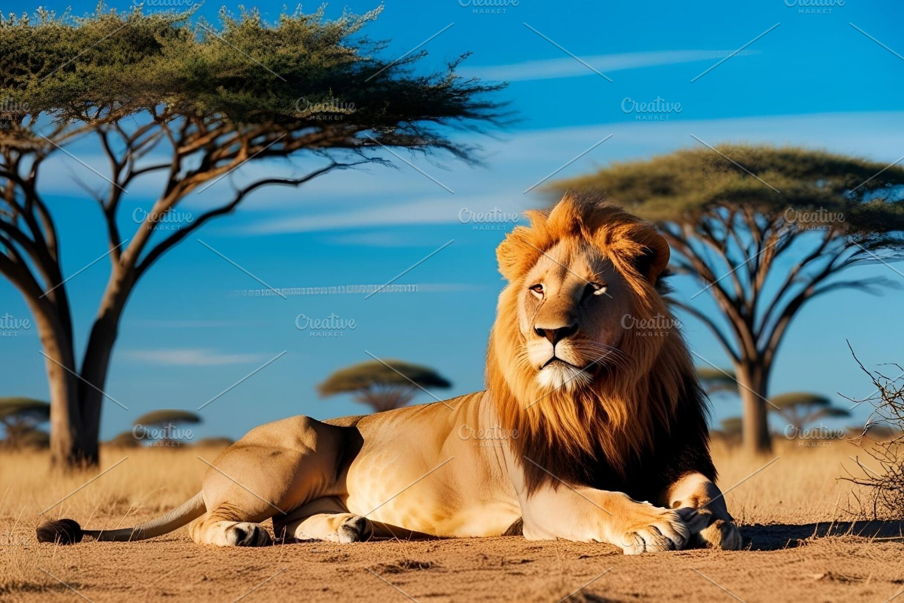 Lion on safari animal image, an Animal Photo by ComfortQ