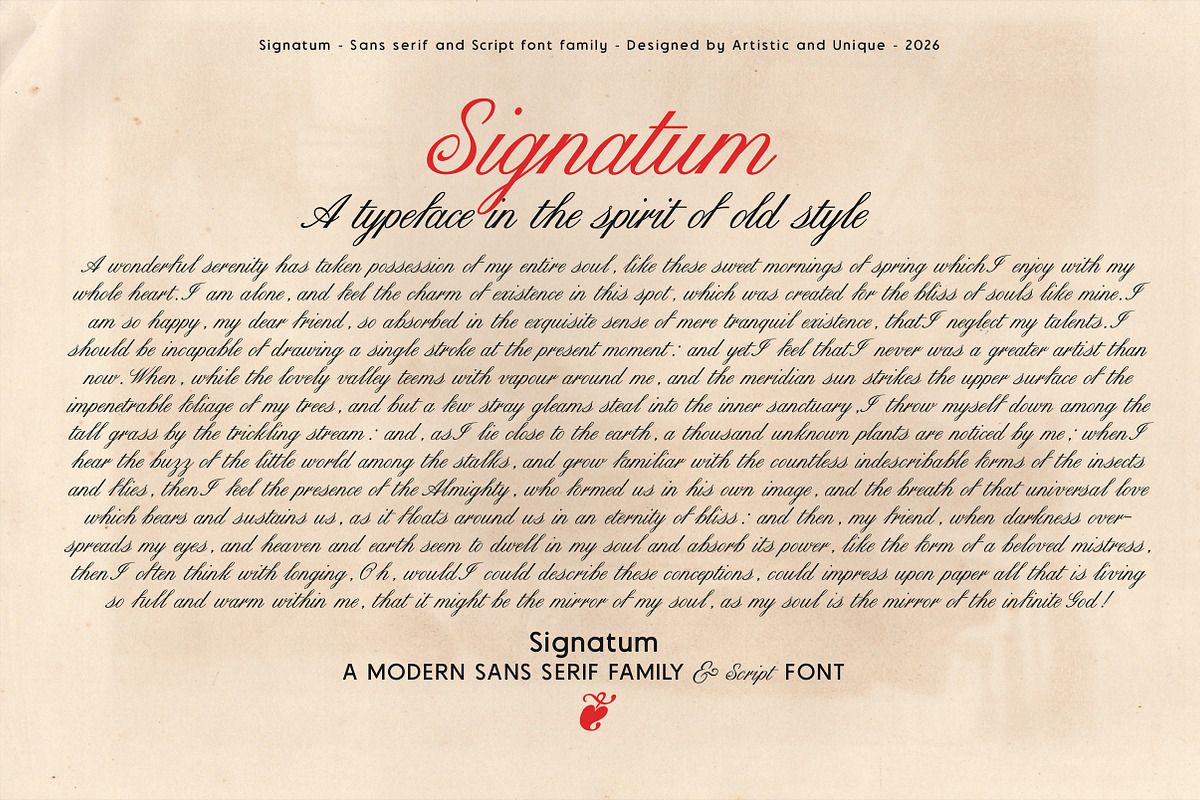 Signatum - Font family, a Handwritten Font by Artistic & Unique (Photo 15 of 15)