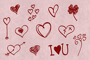 Hand Drawn Heart Shapes