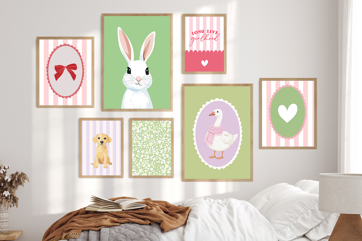 Girls Nursery Prints Bundle, a Background Graphic by Artemsky (Photo 10 of 13)