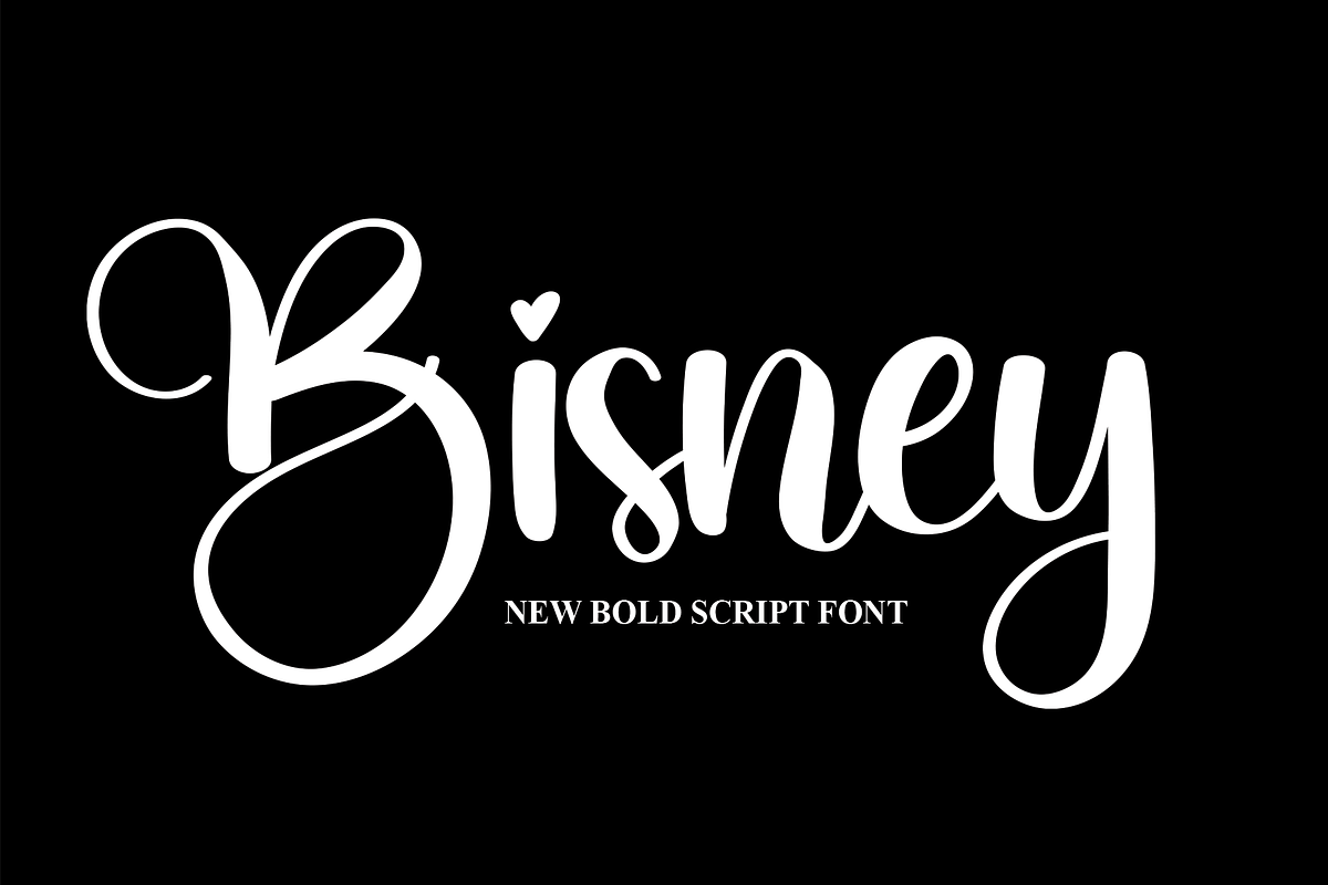 Bisney | Script Font, a Script Font by Scratchones (Photo 1 of 8)