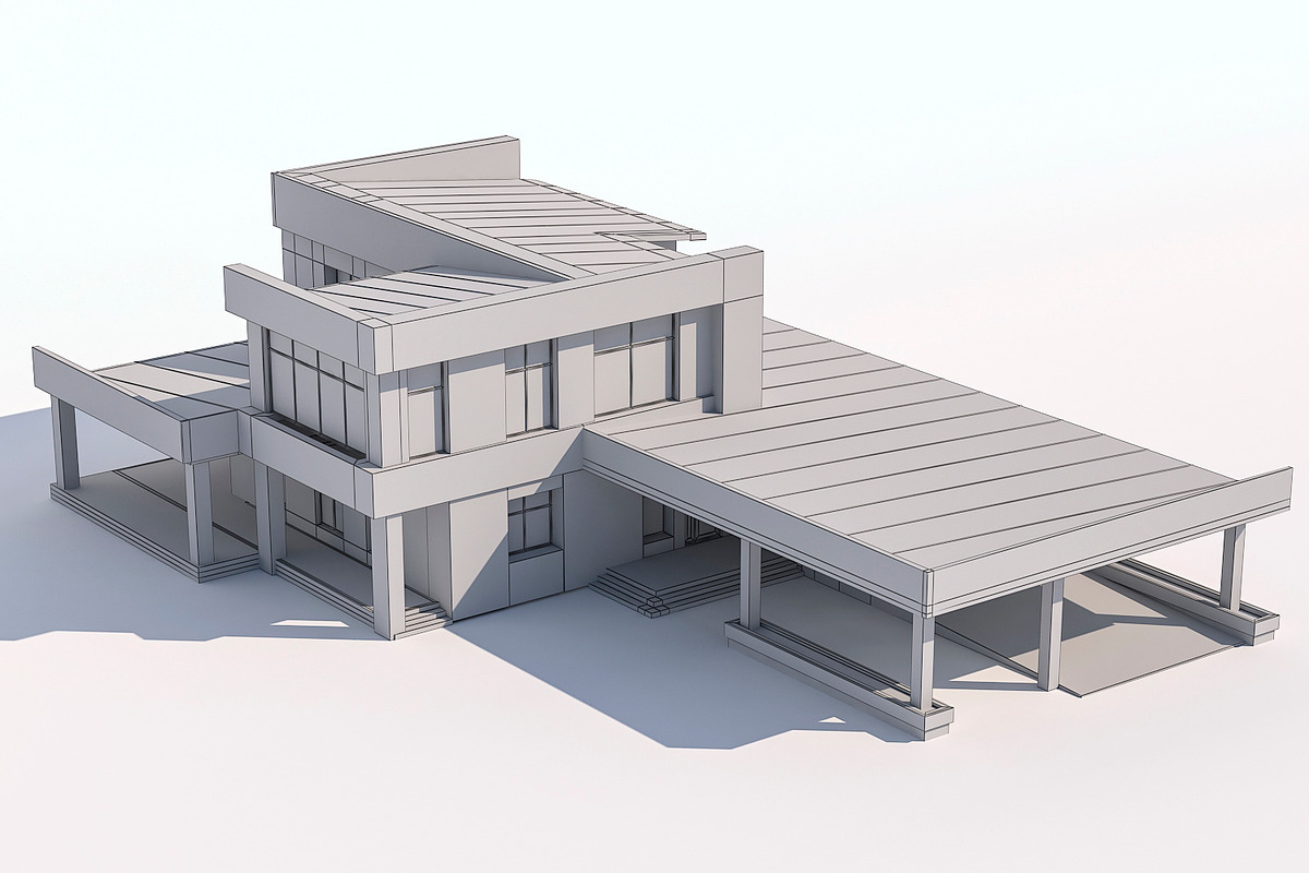 Modern country house, an Architecture 3D Model by profdesign (Photo 8 of 10)