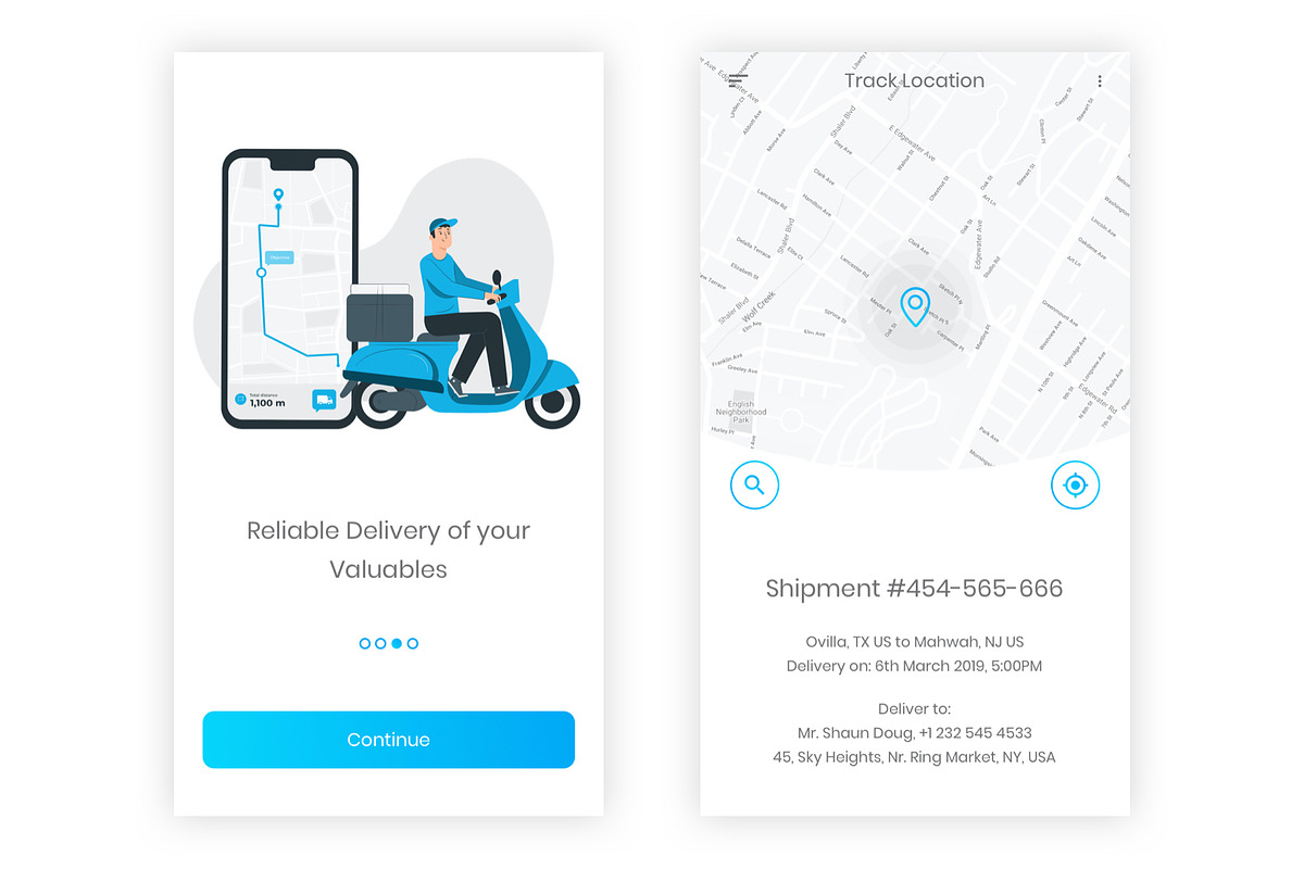 Shipment & Logistics Figma App, an UI Kit Template by themelove (Photo 3 of 9)
