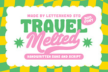 Travel Melted Retro Font Duo