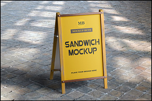 Sandwich Board Mockup, a Product Mockup by mockupbuys