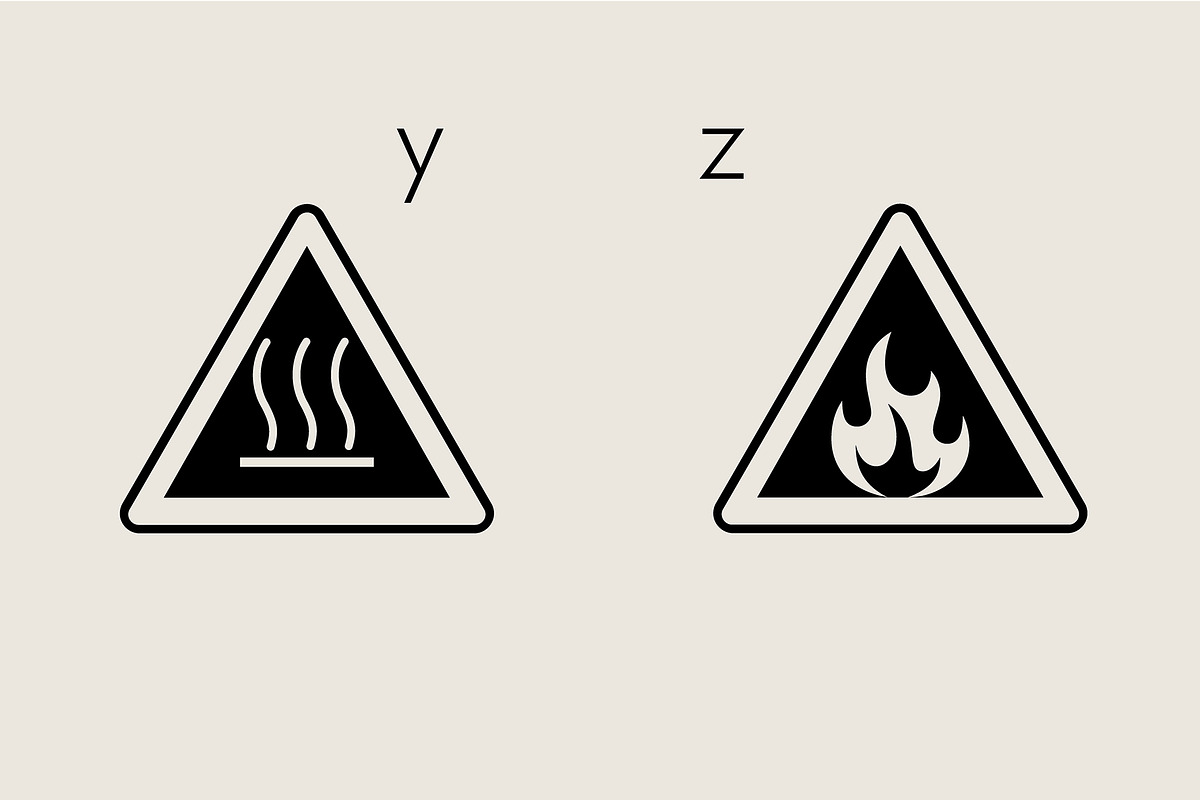 Warning Signs Dingbats Font, a Symbol Font by Minimalartstudio (Photo 5 of 8)