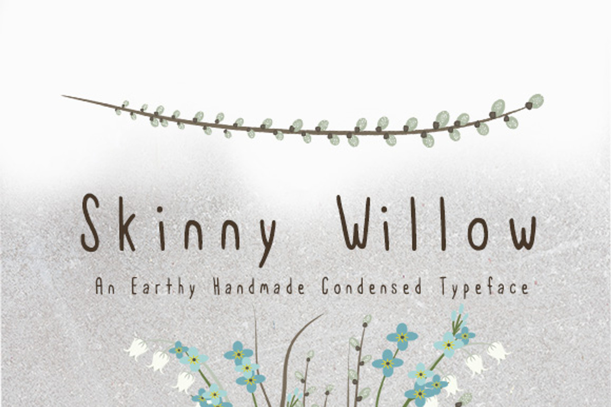 Skinny Willow Earthy Handmade Font