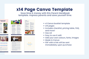 Parent Handbook Canva Template