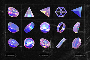 3D Holographic Geometric Shapes