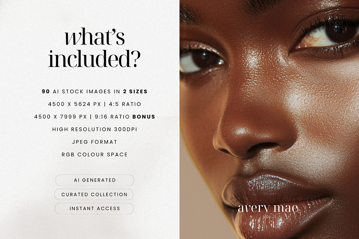 Melanin Beauty Stock Image Bundle, a Beauty & Fashion Photo by COCO Designs (Photo 2 of 10)