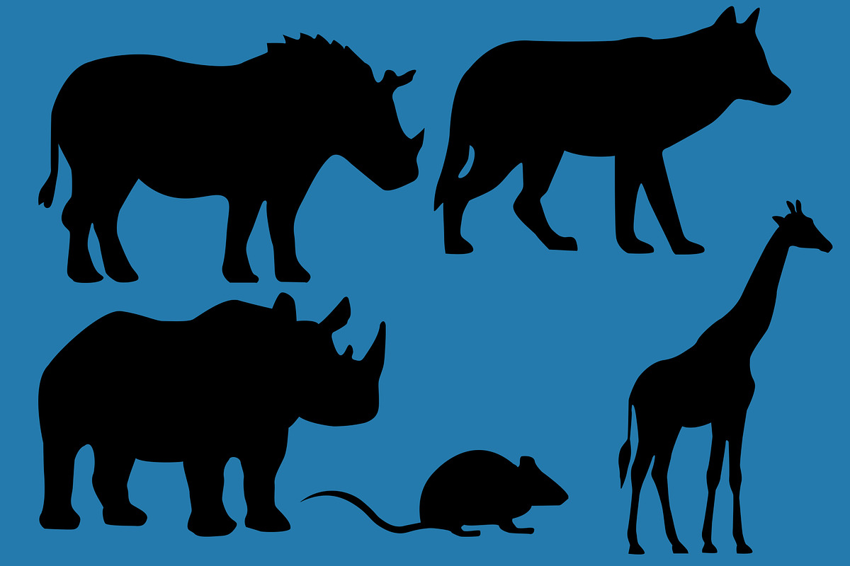 31 animal silhouette vectors, an Animal Illustration by GreenStockPhotos (Photo 3 of 7)